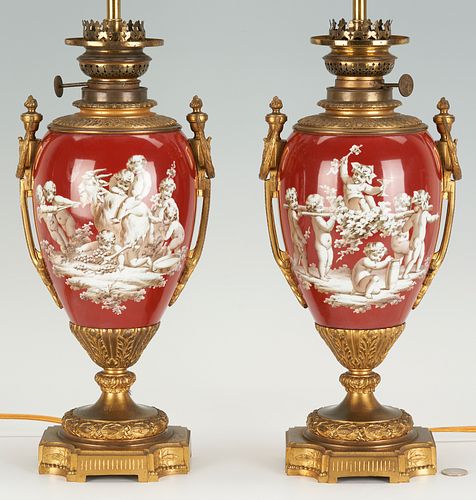 PAIR EMPIRE PARIS PORCELAIN ORMOLU 387475