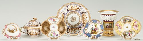 7 PCS CONTINENTAL PORCELAIN, MOSTLY