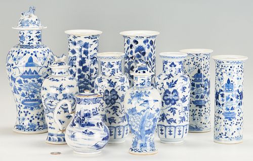 10 PCS ASIAN BLUE WHITE PORCELAIN  38748f