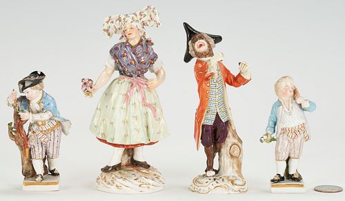 4 MEISSEN PORCELAIN FIGURES INCL  38750a