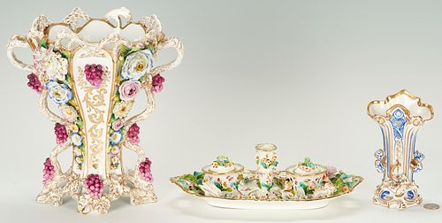 3 EUROPEAN PORCELAIN ITEMS, INCL.