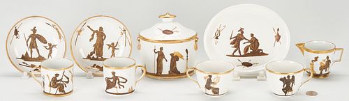 ENGLISH CLASSICAL THEME GILT PORCELAIN 387517