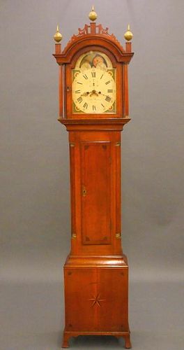 A. HUTCHINS NH TALL CLOCKA late 18th/early