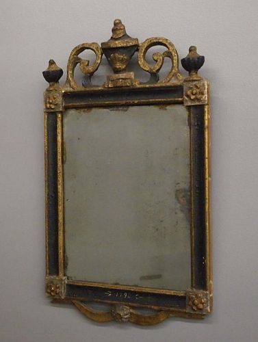 18TH C PAINTED MIRRORAn 18th century 384e22