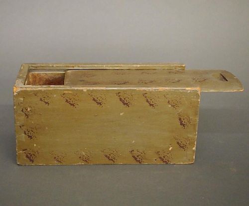 PAINTED PINE CANDLE BOXA 19th century