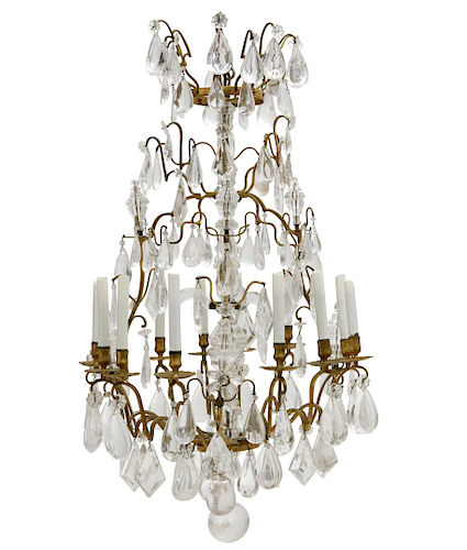 A LOUIS XV STYLE TWELVE LIGHT CHANDELIERA 384ec8