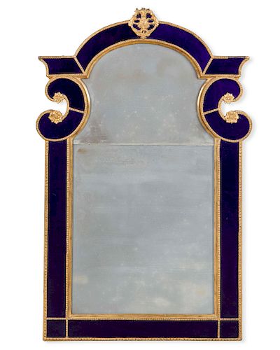 A BALTIC NEOCLASSICAL BLUE GLASS