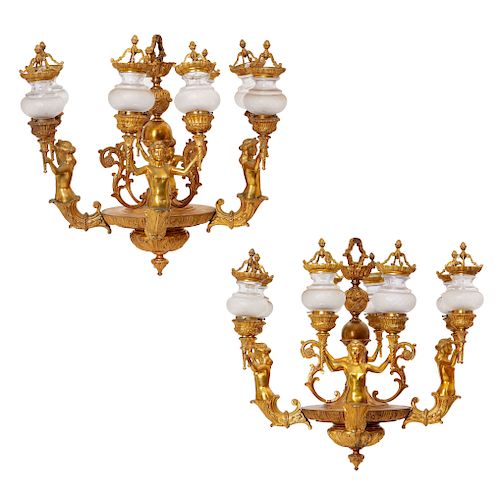 A PAIR OF LOUIS XVI STYLE GILT