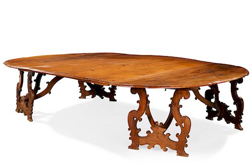 SPANISH BAROQUE STYLE INLAID WALNUT