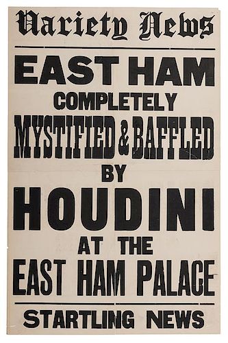 HOUDINI EAST HAM PALACE THEATER 384faa