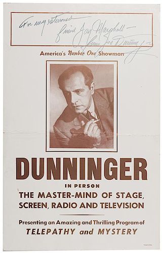 DUNNINGER IN PERSON. THE MASTER—MIND