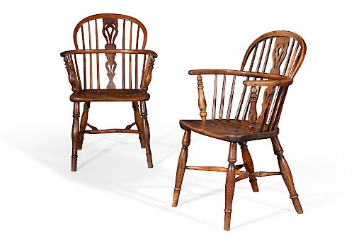 PAIR OF GEORGE III ELM AND YEW