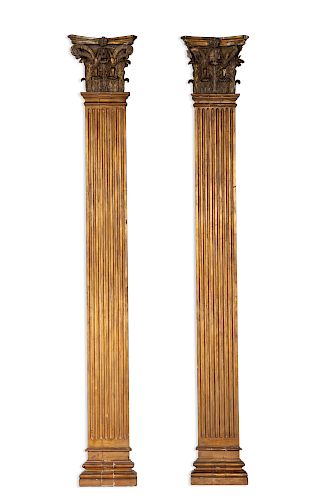 A PAIR OF NEOCLASSICAL STYLE GILTWOOD