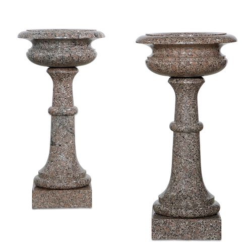 A PAIR OF NEOCLASSICAL STYLE GRANITE