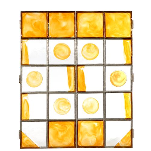 A MURANO TWO PANEL GLASS WINDOWA 385114