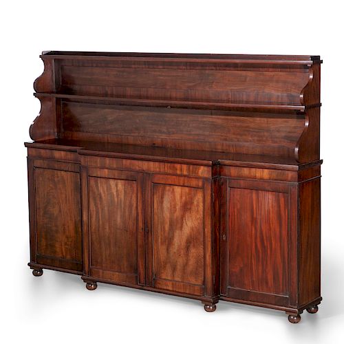 A WILLIAM IV MAHOGANY BREAKFRONT