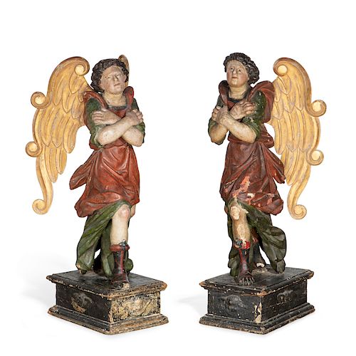 PAIR OF ITALIAN BAROQUE PAINTED 385151