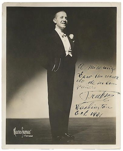 INSCRIBED AND SIGNED PORTRAIT OF