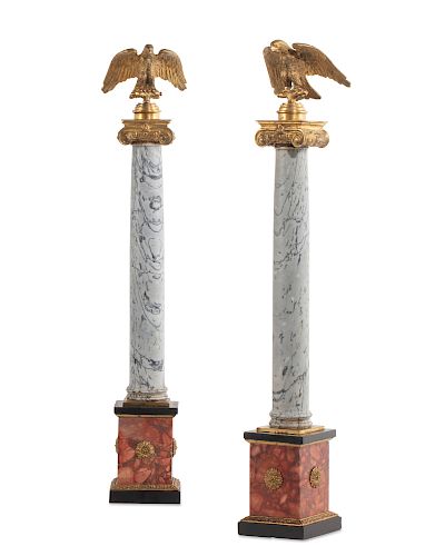 PAIR ITALIAN GILT BRONZE MOUNTED