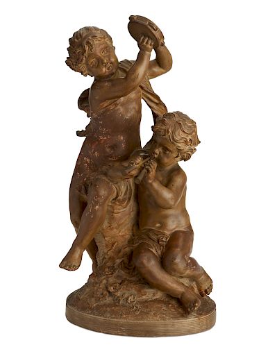 TERRACOTTA GROUP OF FROLICKING 3852cc