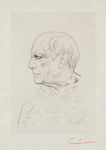 PICASSO, LEMAGNY, ETCHING, PORTRAIT