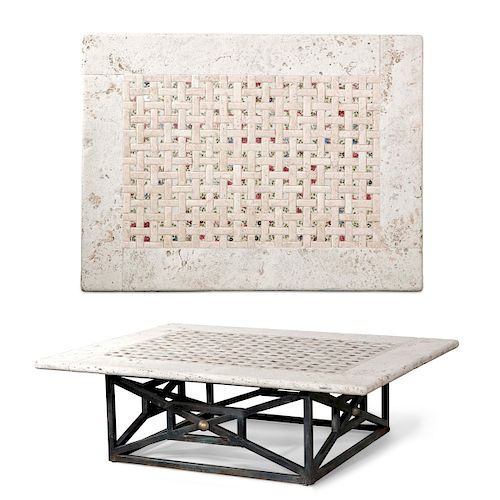 AN OUTDOOR LATTICE TILE AND STEEL 38534a