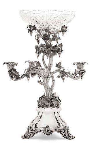 A VICTORIAN STERLING SILVER EPERGNE  38535f