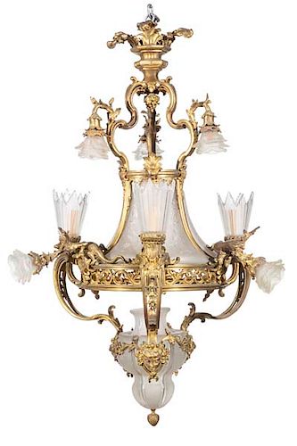 A BELLE EPOQUE STYLE ELEVEN LIGHT 3853a7