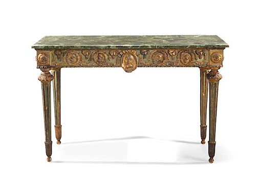 AN ITALIAN NEOCLASSICAL PAINTED 3853b0