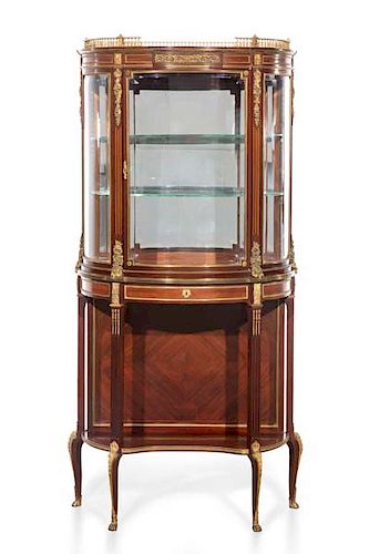 A LOUIS XVI STYLE VITRINE CABINET  3853cf