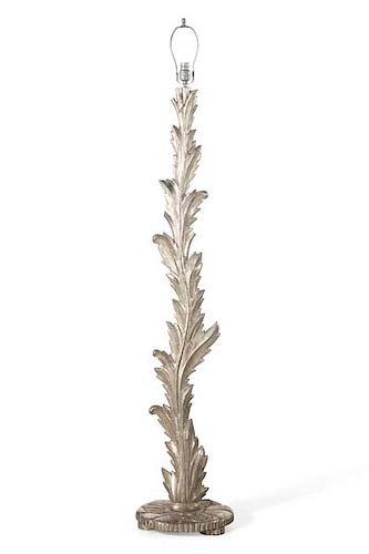 AN ITALIAN CARVED SILVERED WOOD 385404