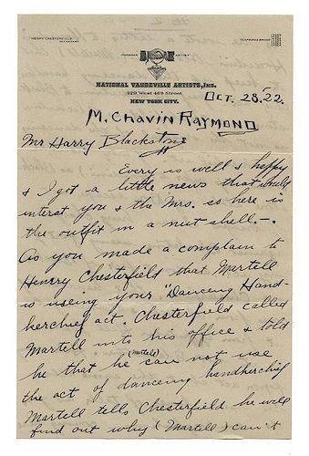 TWO LETTERS FROM MAURICE CHAVIN