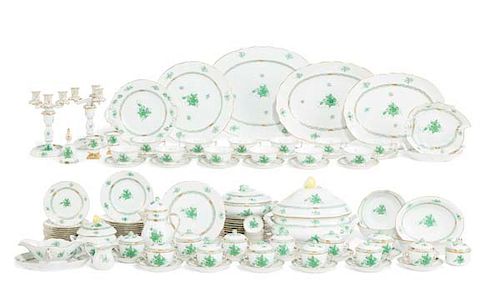 HEREND CHINESE BOUQUET GREEN PART 38546f