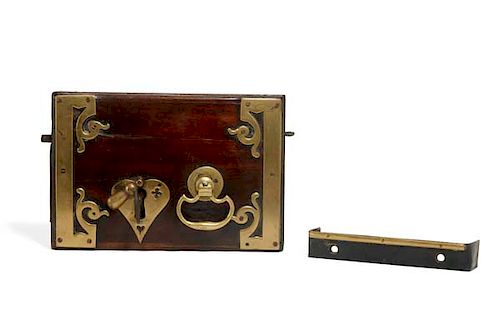 AN IRISH BRASS MOUNTED MAHOGANY 385479