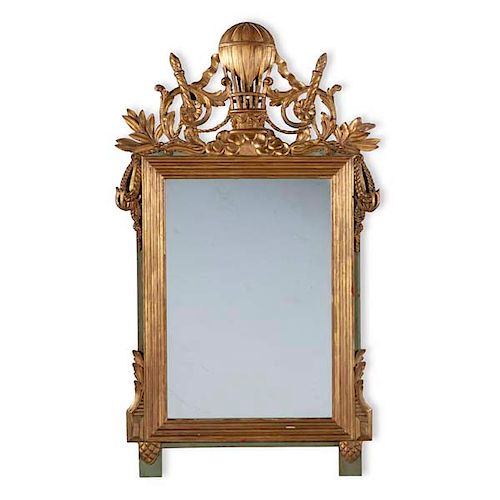 A LOUIS XVI STYLE GILTWOOD MIRRORA 38548b