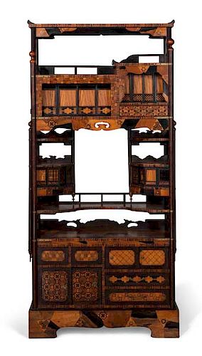 A JAPANESE MARQUETRY INLAID ETAGERE 3854a3