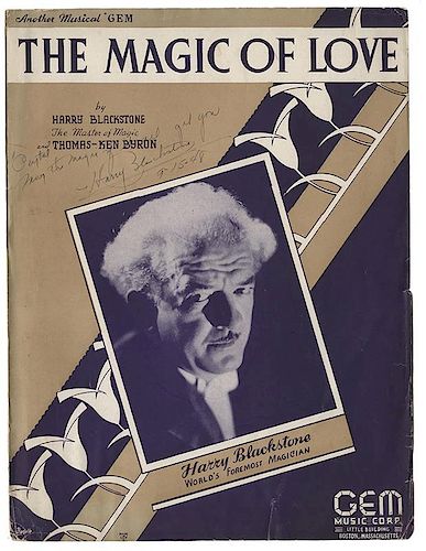 THE MAGIC OF LOVE. SIGNED SHEET