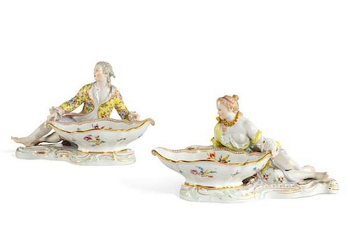 PAIR MEISSEN PORCELAIN FIGURAL 38551e