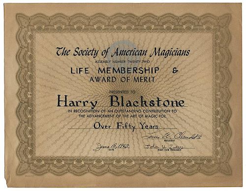 SOCIETY OF AMERICAN MAGICIANS LIFE 385519