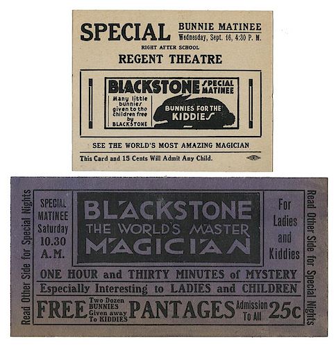 GROUP OF FOUR BLACKSTONE BILL CARDS Blackstone  385527