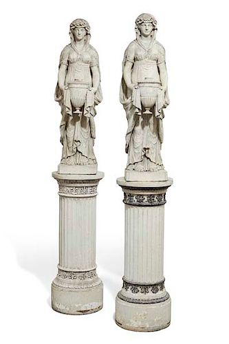 PAIR ENGLISH TERRACOTTA FIGURES  385552