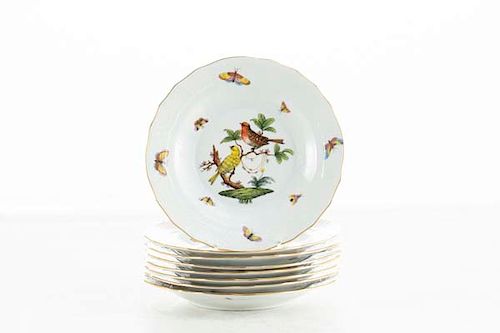 EIGHT HEREND ROTHSCHILD BIRD DESSERT 385579