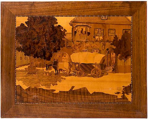 MARQUETRY PANEL BY OKITO.Okito