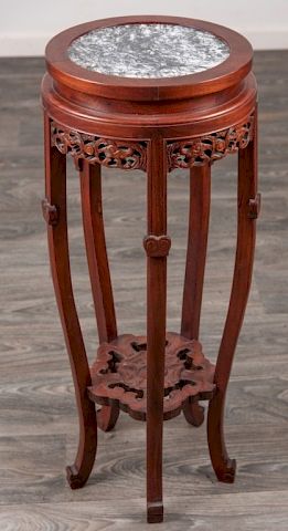 MARBLE TOP TALL STANDWood stand
