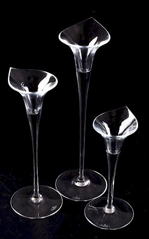 ROSENTHAL CALLA CANDLESTICKS GROUPThree 3856f0