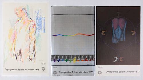 MUNICH OLYMPIC 1972 POSTERSThree 1972