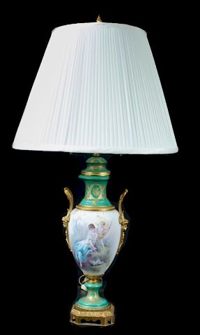 C. VELLY SEVRES PORCELAIN LAMP,