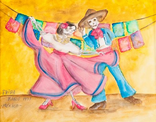 FRIDA KAHLO "EL BAILE DE LAS CALACAS"Frida