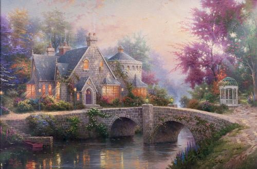 THOMAS KINKADE LAMPLIGHT MANOR  38578a