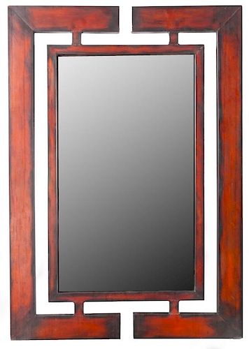 METALWORK FRAMED MIRRORDistressed 3857ae